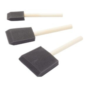 Fit For The Job 3 Piece Foam Paint Brush Set, Foam Brushes for Painting, Arts & Crafts Applying Glue Varnish Enamel Paint Woodstain & More, Sponge Painting Brushes, Mod Podge, Jenny