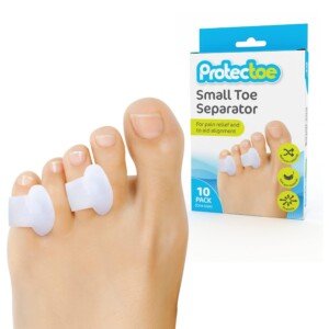 Single Gel Small Toe Separator for Overlapping Toes, Toe Spacer - Box of 10 Gel Separators