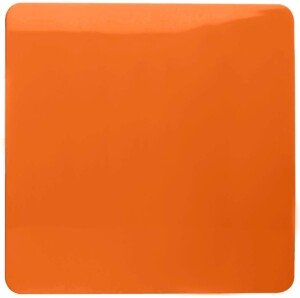 Trendi Artistic Modern Glossy Tactile Single Blanking Plate Orange