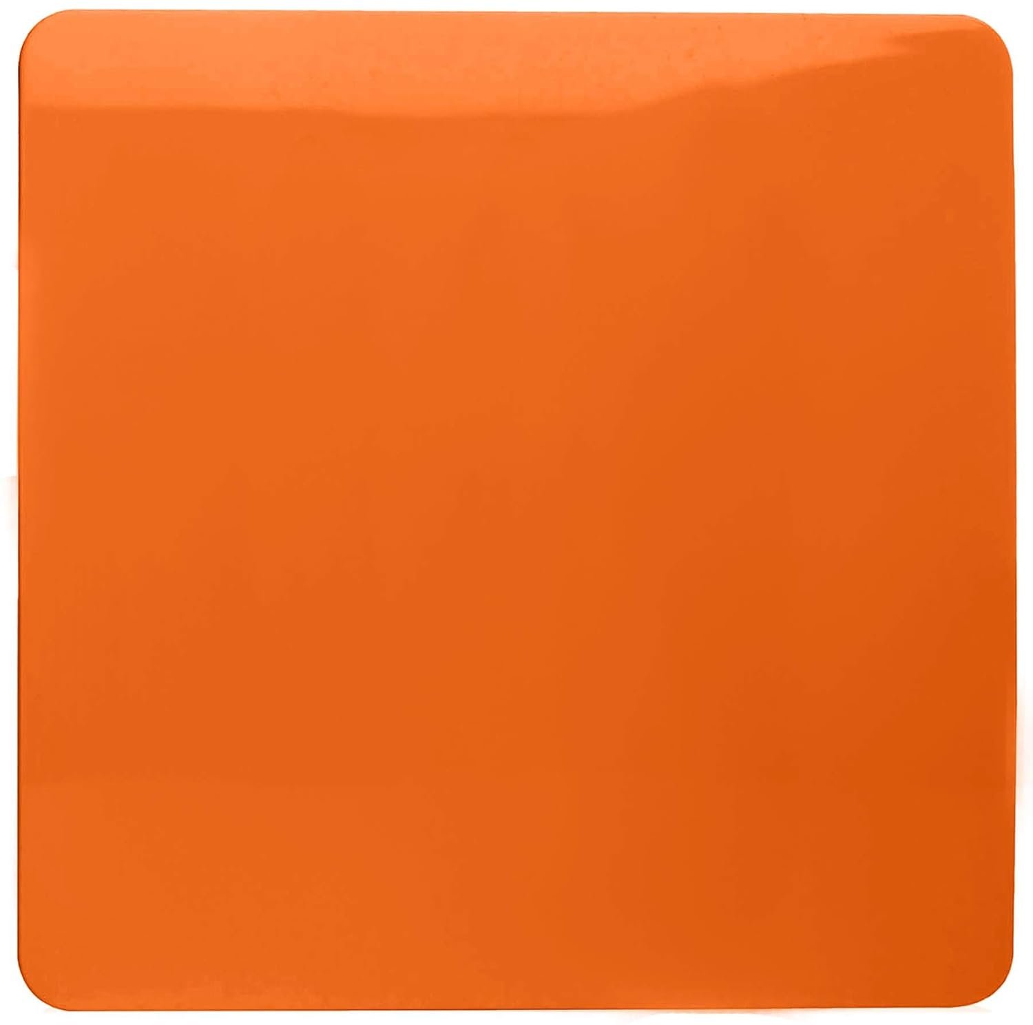 Trendi Artistic Modern Glossy Tactile Single Blanking Plate Orange