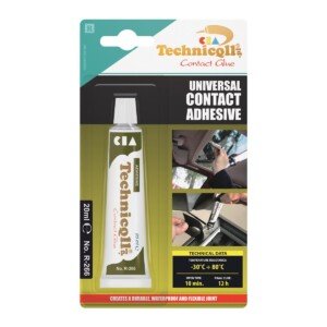 20ml CONTACT ADHESIVE GLUE FOR LEATHER RUBBER CORK PLASTIC METAL FELT LEATHERETTE WATER RESISTANT new