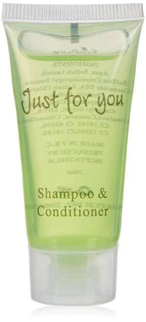 Travel Toiletries - Just for You Shampoo and Conditioner (Pack of 100), Capacity: 20 ml, Hotel Mini Shampoo and Conditioners, REACH Compliant, Fragranced, Hotel Complimentary, B&B, GF948
