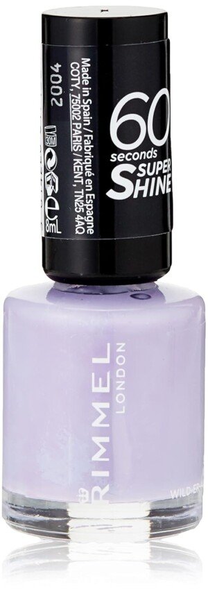 Rimmel 60 Seconds Super Shine Nail Polish, Go Wild-er-ness, Quick-Dry Nail Polish, Ultra-Shiny Finish, Easy to Apply, Vibrant Colour, Long-Wearing, Clean and Improved Formula, Vegan, 8ml