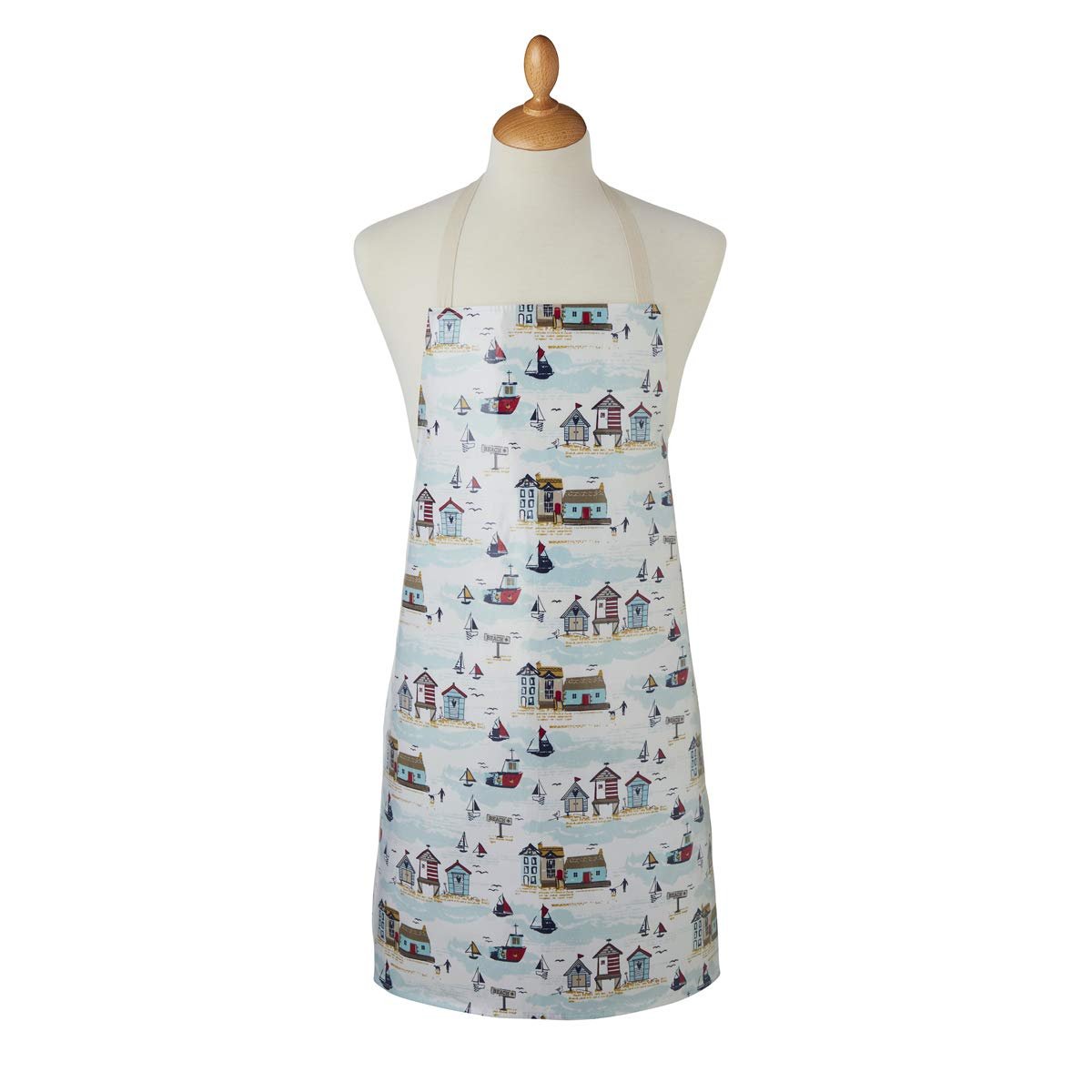Cooksmart British Designed Waterproof PVC Apron | Wipe Down Aprons For Women & Men For Cleaning Or Kitchen | Waterproof Apron For Women & Men - Seaside