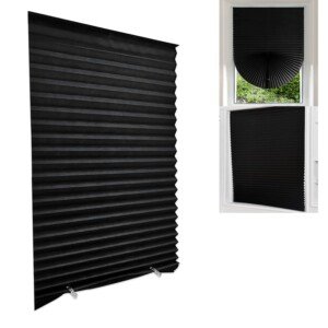 Temporary Blinds for Windows,No Drill Blinds Stick on Curtains for Bedroom Kitchen Bathroom Windows,Light Filtering Privacy Protection,Easy to Cut and Install with 2 Clips