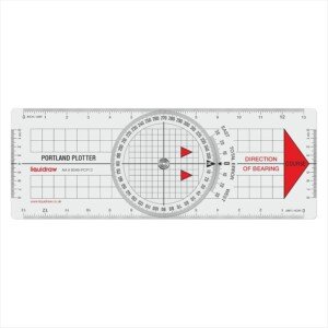 Liquidraw Portland Course Plotter With Marine Protractor | Navigation Protractor | Useful Tool For Marine Navigation | Made From Strong Clear Acrylic | Bold Clear Markings | Easy to Carry