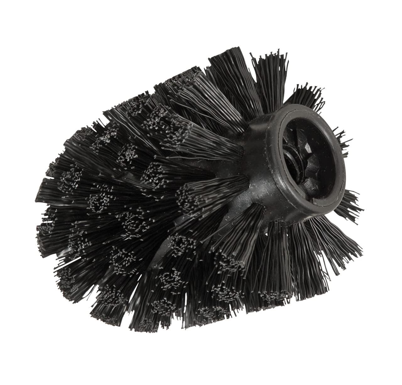 WENKO 19786100 Spare brush head with adapter Black - Ø 8 cm, for toilet brush sets, Plastic, 8 x 9.3 x 8 cm, Black