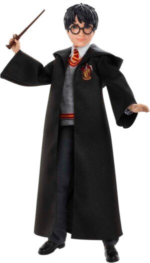 Collectible Doll (10.5 Inch) with Hogwarts Uniform, Gryffindor Robe and Wand, FYM50