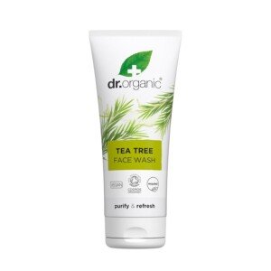 Dr Organic Tea Tree Face Wash, Cleansing, Purifying, Mens, Womens, Oily Skin, Natural, Vegan, Cruelty-Free, Paraben & SLS-Free, Organic, Recycled & Recyclable, Organic, 200ml, Packaging may vary