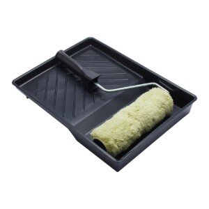 ProDec 9 inch x 1.75" 3 piece Heavy Duty Woven Paint Roller, Cage Frame and Tray Set for Painting with Emulsion and Masonry Paints on Interior and Exterior Walls and Ceilings, 9"