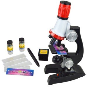 100x 400x 1200x Magnification Refined Scientific Instruments Beginner Microscope Kit Includes Accessory Toy Set for Girls Boys Early Education