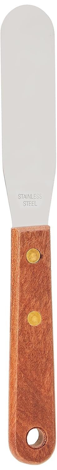 Dexam 17840936 Spatula with Wooden Handle 10.5cm, Silver