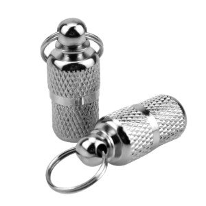kissral Pet ID Tag Mini Anti-Lost Dog Tag 5pcs ID Name Tags for Cat Puppy Pet Barrel Tube for Pet Collar with Address Name Label, Silver