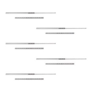 Emuca - Ball bearing drawer slides, partial extension drawer runners for furniture, 17 x 438mm (0,66 x 17,24 inch), Set of 5 pairs