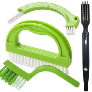 Tile Joint Brush 4 in 1 Joint Scrubber Multifunction Kitchen Bathroom Cleaning Brush Grout Mould Cleaner Brush Green