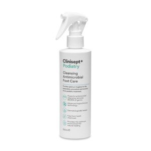 Clinisept Podiatry Spray 250ml - Hypochlorous Acid Spray - Alcohol-Free, pH-Neutral Skin Cleanser for Visibly Clean Feet - Foot Care for Pre, During & Post Procedure Hygiene - With Trigger Application