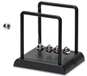 Tobar Newton’s Cradle Educational Desktop Toy, Black