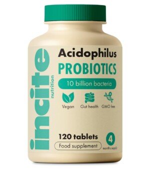 Probiotics for Gut Health – Acidophilus - 10 Billion CFU, 120 Tablets (4 Month Supply) – Gut Health & Digestion Support - High Strength Probiotics for Men & Women - Vegan & Non-GMO