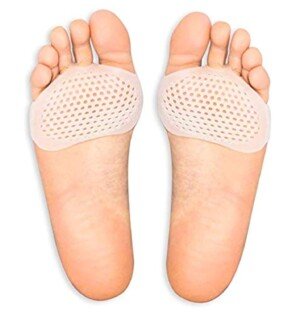 Breathable Metatarsal Pads, Gel Ball of Foot Pain Relief Cushions, Metatarsalgia & Morton’s Neuroma Support for Men and Wonen - 8 Pack..