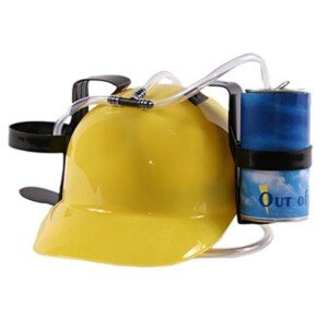 Thirst Aid Beer Helmet - Random Colour | Holds 2 Cans of Beer - Beer Hat, Drinking Straw Hat, Thirst Aid Hat, Beer Helmet - Great Party Accessory