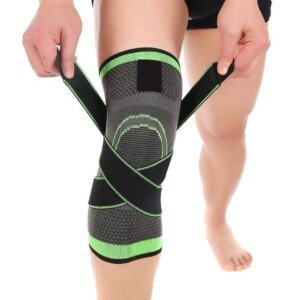 Vitoki Knee Supports for Arthritis Joint Pain 1 Pack, Knee Brace for Men & Women Knee Sleeve for Meniscus Tear ACL Running Workout Basketball Gym Green Medium