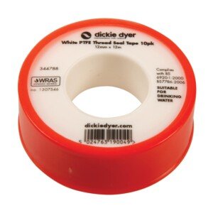 951652 PTFE Thread Seal Tape,Black/White,10pk 12 mm x 12m