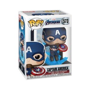 Funko Pop! Marvel: Avengers Endgame - Captain America with Broken Shield & Mjolnir - Vinyl Collectible Figure - Gift Idea - Official Merchandise - Toy for Children and Adults
