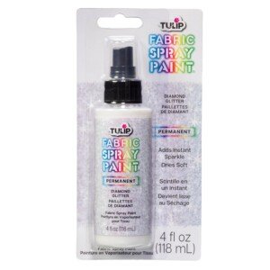 I Love To Create Tulip Fabric Spray Paint 4oz-Silver Diamond Glitter, Other, Multicoloured, 118.3 ml (Pack of 1)