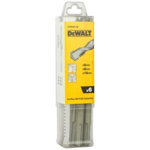 DEWALT DT60302-QZ - Juego de 6 brocas SDS-Plus Ø 6 x2, 8 x2, 10 x2 (160mm)