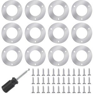 12PCS Bird Nest Box Protection Plates 32mm, Wild Bird Boxes Garden Small Birds Metal Plate, Birdhouses Bird Houses Robin Nest Box Sparrow Nest Box Owl Budgie Swift Stainless Steel Plate (Round)