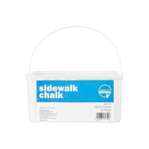 scola Jumbo Sidewalk Chalk, Playground Chalk, Children Chalk, 52 White Pieces, Ideal for Craft Projects for Children