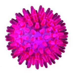 TRIXIE Flashing hedgehog ball for dogs, orange, ø 5 cm, 50 hours light duration, activation on impact