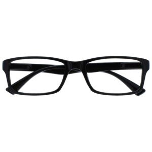 OPULIZE PEP Reading Glasses for Women Men, Large Rectangular Designer Frame with Spring Hinges, Scratch Resistant, Black +1.5 (Pack of 1)