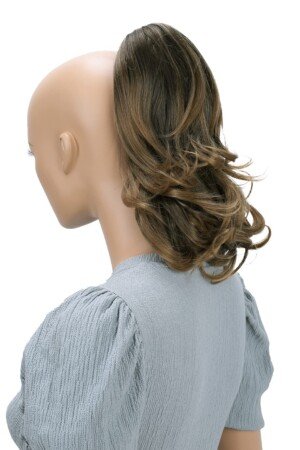 CAISHA by PRETTYSHOP 14" Natural Wavy Ponytail With Butterfly Clip Hairpiece Heat-resistant Synthetic Fibres Brown Mix H128