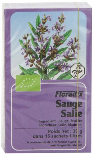 Floradix Sage Organic Herbal Tea 15 Bag (Pack of 2)