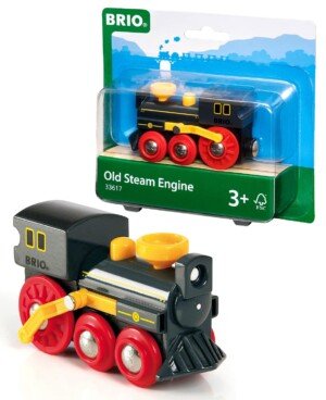 BRIO World Classic Steam Train Engine - Toys for Kids Age 3 Years Up - Add On Railway Accessory