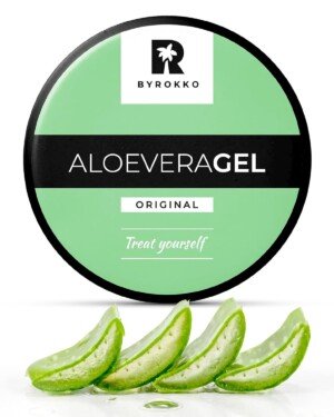 BYROKKO Aloe Vera Gel After Sun, Cooling Gel for Sunburn Relief, Face & Body, Fast Absorbing, Non-Sticky Moisturizer with Panthenol, Vegan & Cruelty-Free, 200 ml