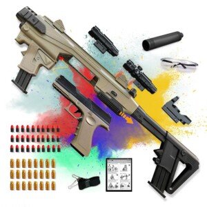 Toy Foam Blaster&Plastic Gun for Boys with Accessory Kit, Manual Toy Modes Educational Toy Gadget Game, Kids Toys for 14+ Year Old Boys Girls Christmas