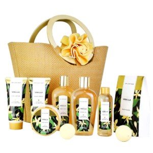 Birthday Gifts for Her-Spa Luxetique Spa Gift Set 10pcs Vanilla Bath Gift Set with Bubble Bath, Bath Bombs, Hand Cream, Pamper Gifts for Ladies Valentine's Mothers Day Gifts Christmas Gifts for Her
