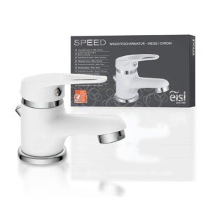 Eisl Speed Single-Handle Bathroom Sink Mixer Tap, Set of 1, White, NI075SCR-W