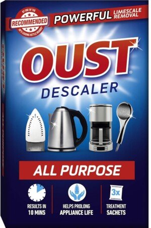 Oust Powerful All Purpose Descaler, Limescale Remover – Ideal for Kettles, Coffee Machines, Irons and Shower Heads (1 x 3 Sachets)