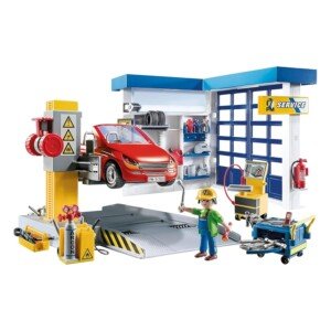 Playmobil 70202 City Life Car Repair Garage with Workshop and Car, educational toy, fun imaginative role play, playset suitable for children ages 4+