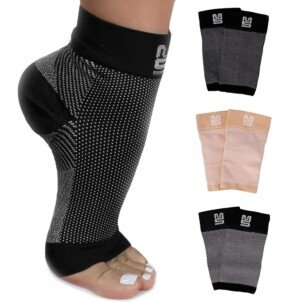 Ankle Support Men Women - 2 Pack Plantar Fasciitis Socks - Ankle Brace Sleeve Ligament Damage, Sprained Ankle, Running