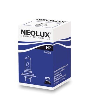 NEOLUX Standard H7, Halogen Headlight Cars and Motorcycles, N499, 12V, 55W, Folding Box (1 Bulb), Yellow