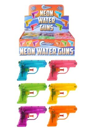 Henbrandt 3 x Mini Water Pistols 11cm Kids Toys Summer Fun Paddling Pool Garden Party Water Gun Pocket Money Toy Outdoor Game Party Favour Loot Bag Fillers for Boys and Girls Children's Party Bags