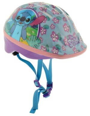 Girls Disney Stitch Kids Helmet Ages 2-4 Adjustable Childrens 48-52cm | Lightweight Bicycle Skating Scooter Bike Cycle Safety