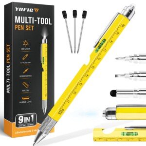 Father's Day Gifts, Gifts for Men, 9 in 1 Multi Tool Pen Gadgets for Men, Mens Dad Gift, Father's Day Gift from Daughter/Son, Stocking Fillers