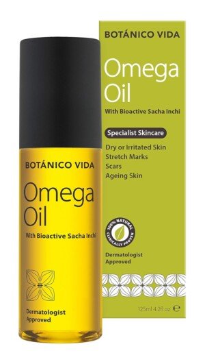 Omega Oil. The 100% Natural Body Oil for Stretch Marks, Scars, Dry Skin. Clinically Proven Skincare, 125ml