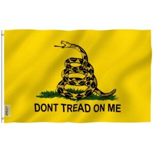 ANLEY Fly Breeze 3x5 Foot Don't Tread On Me Gadsden Flag - Vivid Color and UV Fade Resistant - Canvas Header and Double Stitched - Flags Polyester with Brass Grommets 3 X 5 Ft