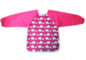 ana wiz Premium Soft Long Sleeve Water Resistant Washable Baby Toddler Bib with Reversible Pocket, Perfect for Feeding and Messy Play